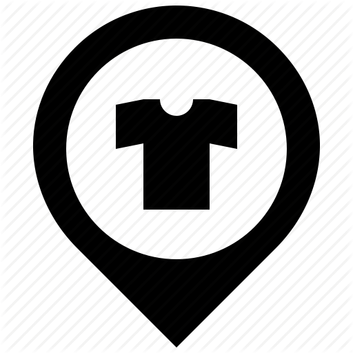 Cloth, Clothing, Location, Map, Pin, Shirt, Store Icon