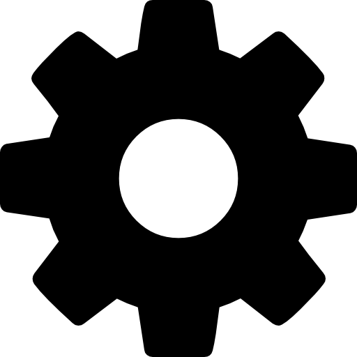 Cog Wheel Silhouette Icons Free Download