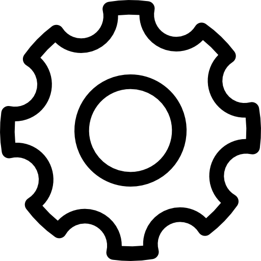 White Cogwheel Icons Free Download