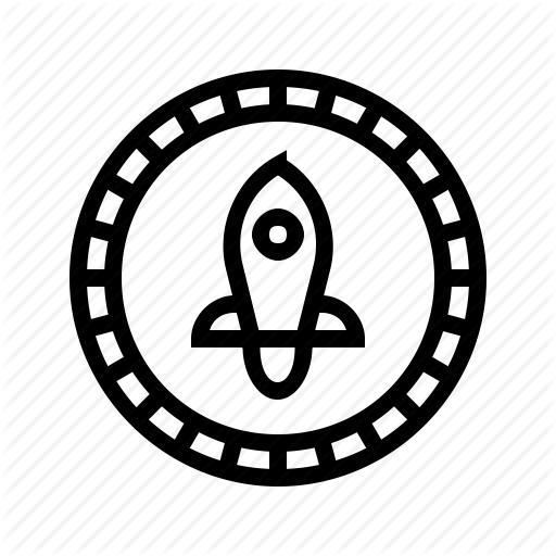 Coin, Crypto, Cryptocurrency, Money, Rocket, Stellar Icon