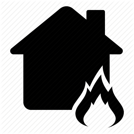 Building Fire, Fire, House, House Fire Icon