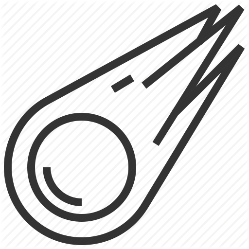 Comet, Planet, Space, Spaceship Icon