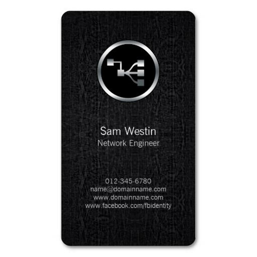 Network Engineer Network Points Icon Business Card