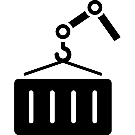 Container Hanging Of A Crane Icons Free Download