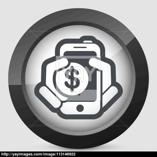 Phone Cost Icon Vector