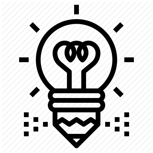 Bulb, Creative, Idea, Light, Pencil, Writing Icon