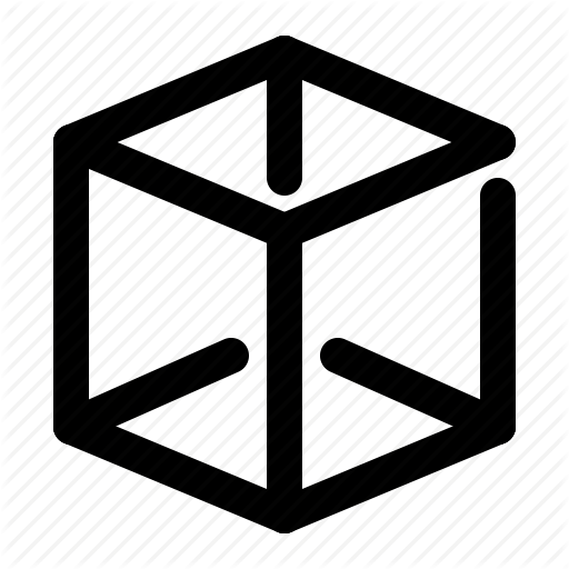 Cube, Perspective, Shape, Wireframe Icon
