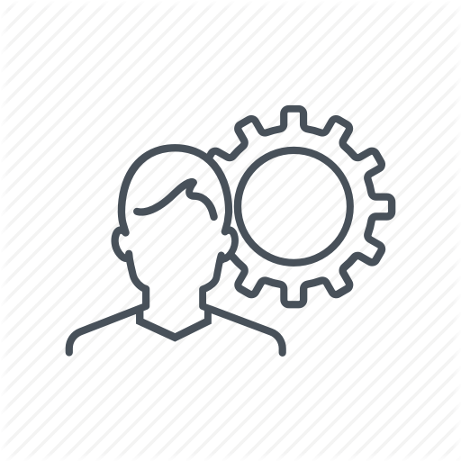 Arrows, Circles, Cog, Cycle, Gear, Man, Resources Icon