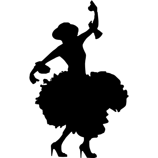 Female Flamenco Silhouette