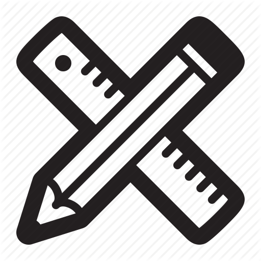 Graphic Design, Pencil, Ruler, School Supplies Icon