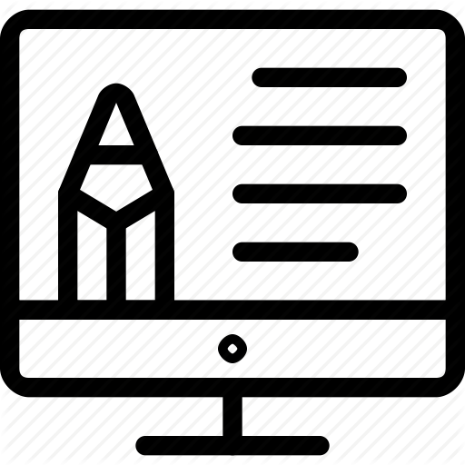 Design, Display, Monitor, Pencil, Process, Screen, Text Icon