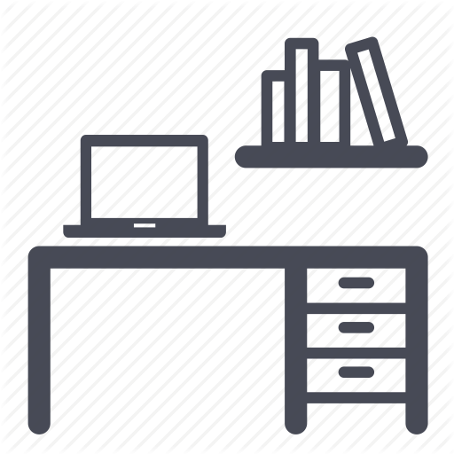Desk, Office, Table, Working Icon