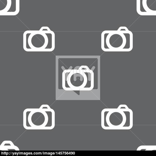 Photo Camera Sign Icon Digital Photo Camera Symbol Seamless