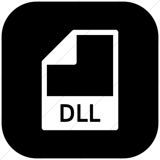 Flat Rounded Square White On Black Mime Types Document