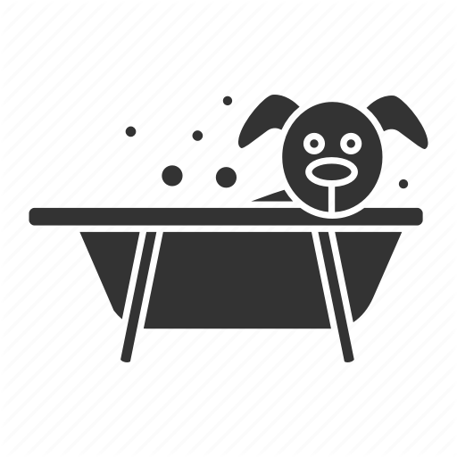 Bath, Bathing, Bathtub, Dog, Grooming, Hygiene, Wash Icon