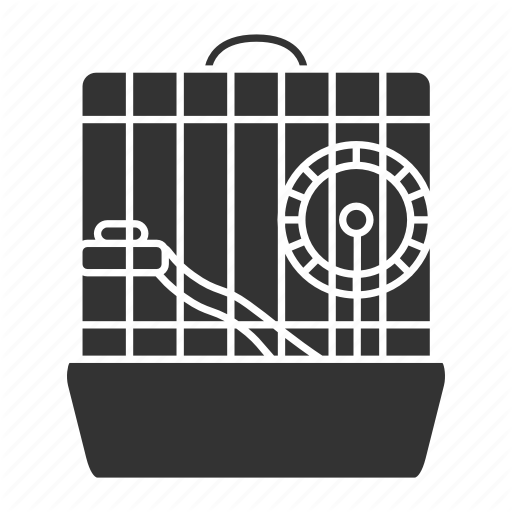 Cage, Hamster, House, Mouse, Pet, Rodent, Wheel Icon