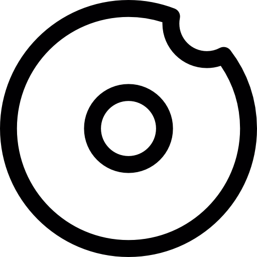 Donut With A Little Bite Icons Free Download