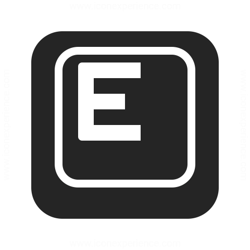 Keyboard Key E Icon Iconexperience