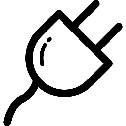 Electrical Plug Outline With Cord Icons Free Download