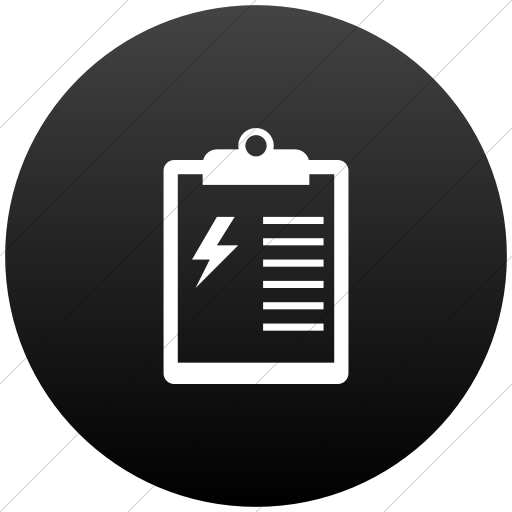 Flat Circle White On Black Gradient Iconathon Energy