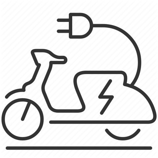 Electric, Ev, Motorcycle, Scooter Icon