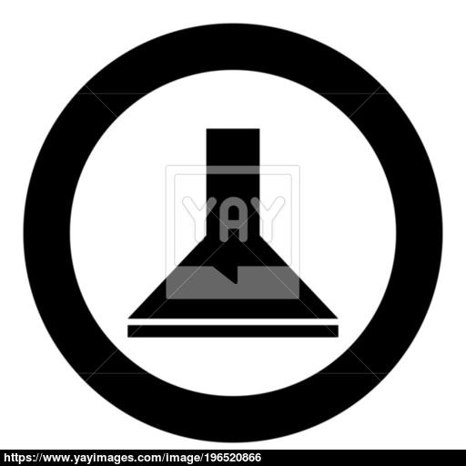Exhaust Hood Icon Black Color In Circle Vector