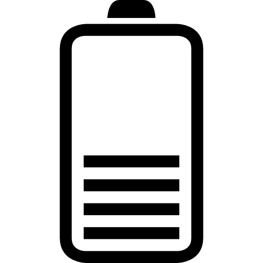 Half Battery Status Interface Symbol Of Lines