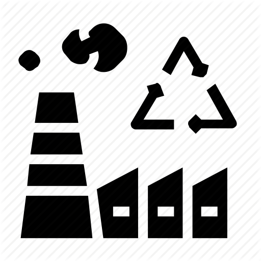 Factory, Recycle Icon