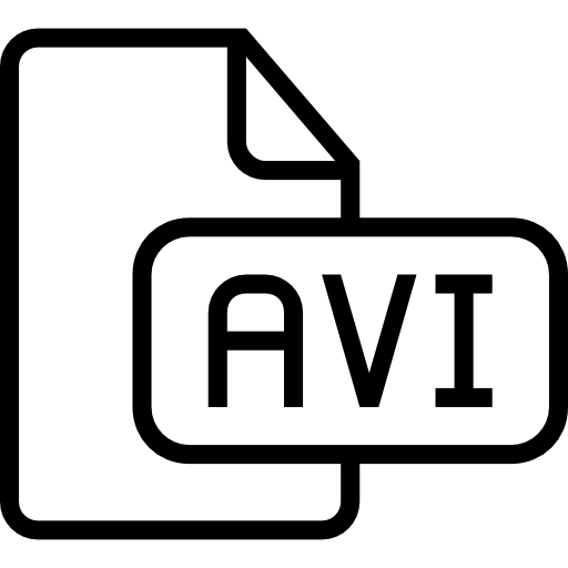 Avi Video Type Symbol Of Stroke