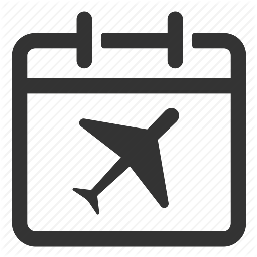Arrive, Calendar, Date, Depart, Flight, Schedule, Time Icon