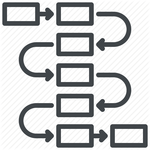 Flow Diagram, Scheme, Tasks, Workflow Icon