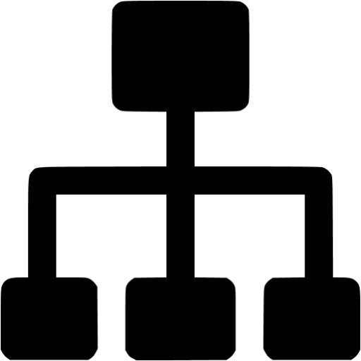 Black Flow Chart Icon