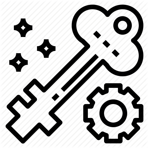 Gear, Key, Skill, Solve, Strength Icon