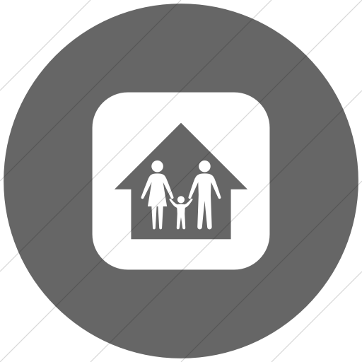 Flat Circle White On Gray Ocha Humanitarians Inverse