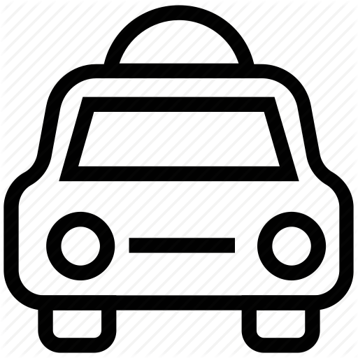 Auto Car, Cab, Taxi, Taxicab, Vehicle, Vehicle For Hire Icon