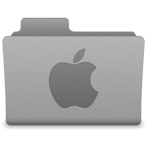 Grey Apple Folder Icon