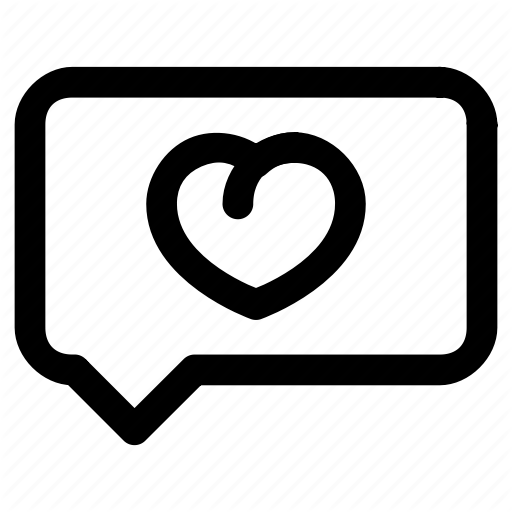 Chat, Heart, Love, Media, Romance Icon