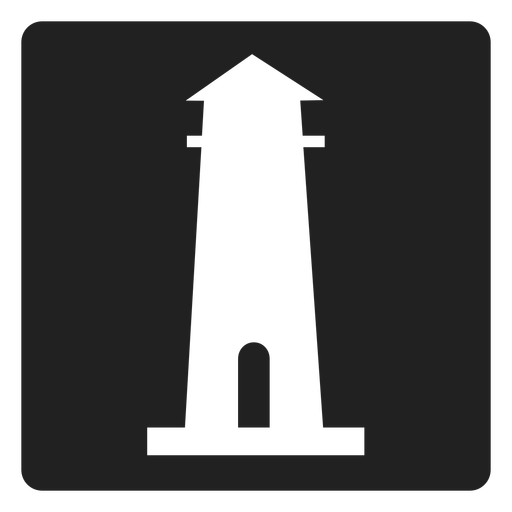 Simple Lighthouse Square Icon