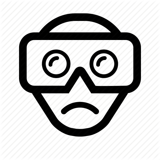Cardboard, Googles, Helmet, Reality, Sad, Virtual, Vr Icon