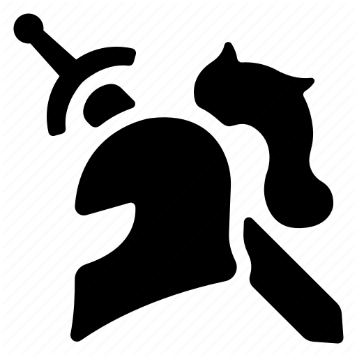 Helmet, Kingdom, Knight, Medieval, Soldier, Sword, Warrior Icon