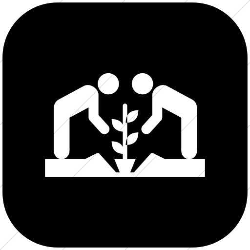 Flat Rounded Square White On Black Iconathon Community