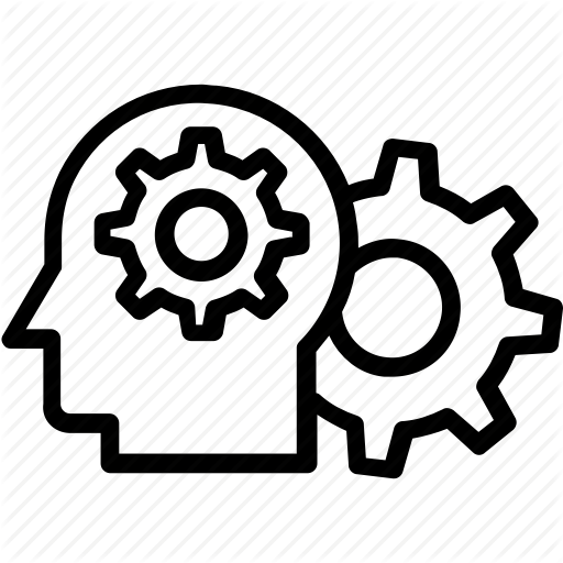 Brain Gear, Creative Thinking, Critical Thinking, Genius, Memory Icon