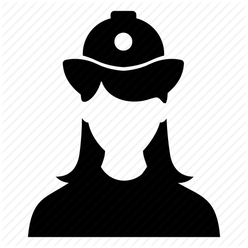 Female, Fire, Firefighter, Flame, Helmet, Rescue, User Icon