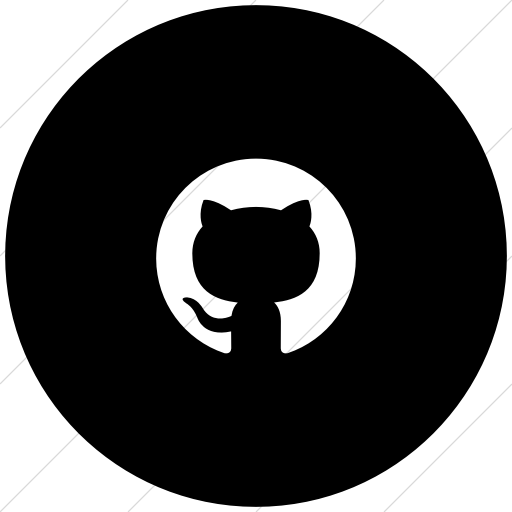 Flat Circle White On Black Foundation Social Github Icon