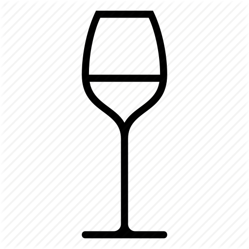 Glass, White, Wine Icon