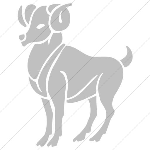 Simple Silver Zodiac Aries Icon