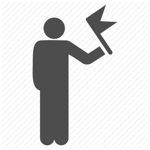 Administrator, Chief, Conductor, Flag, Guide, Leader, Management Icon