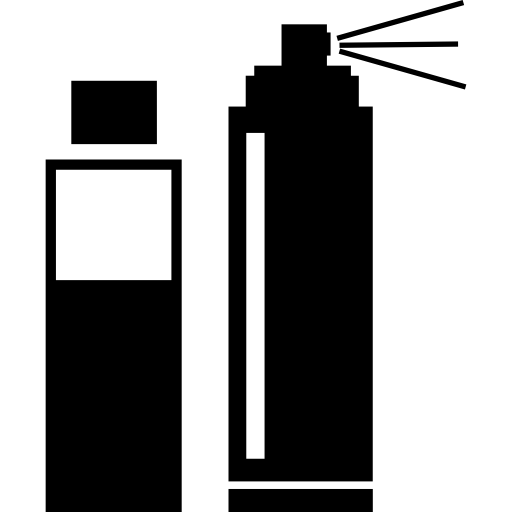 Hair Salon Spray Bottle And Can Icons Free Download