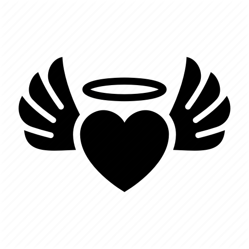 Angel, Halo, Heart, Heaven, Love, Valentine Day, Wings Icon