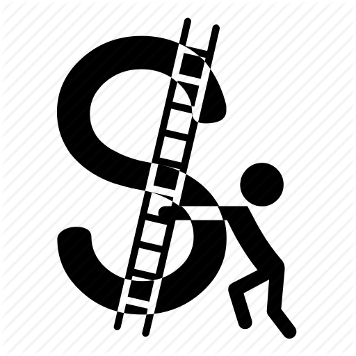 Dollar, Graph, Growth, Man, Money, Statistics Icon